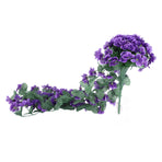 Artificial Wisteria Hanging Basket with Simulated Violets for Wedding and Home Decoration
