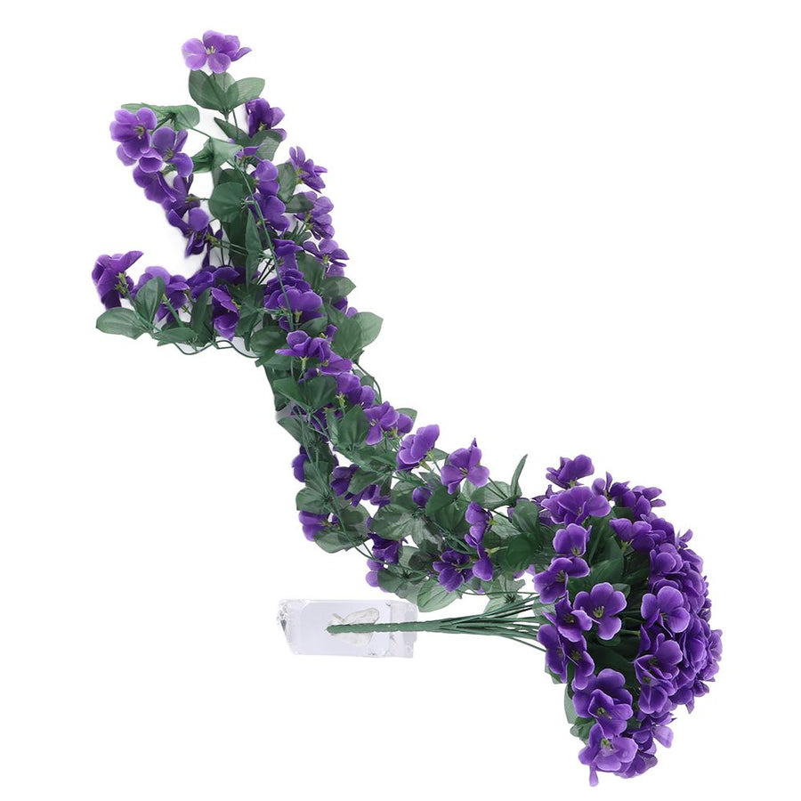 Artificial Wisteria Hanging Basket with Simulated Violets for Wedding and Home Decoration