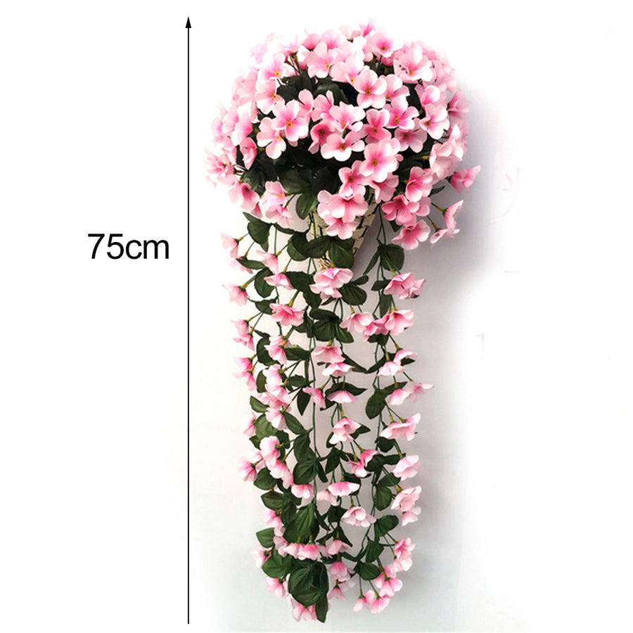 Simulation Flower Wisteria Hanging Basket Simulation Violet Wall Hanging Wedding Home Decoration