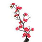 Artificial Plum Blossom Faux Flowers Long Stem Silk Simulation Plum Blossom Branch Decoration for Home Wedding Party Red