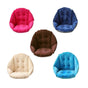 Plush Dining Chair Cushion Thick and Warm Waist Support Backrest Mat for Office Classroom Dark Blue