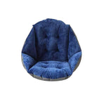 Plush Dining Chair Cushion Thick and Warm Waist Support Backrest Mat for Office Classroom Dark Blue