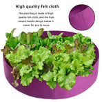 Felt Grow Bag 100 Gallon Breathable Planting Bag for Garden 127x30cm 1mm Thickness Purple