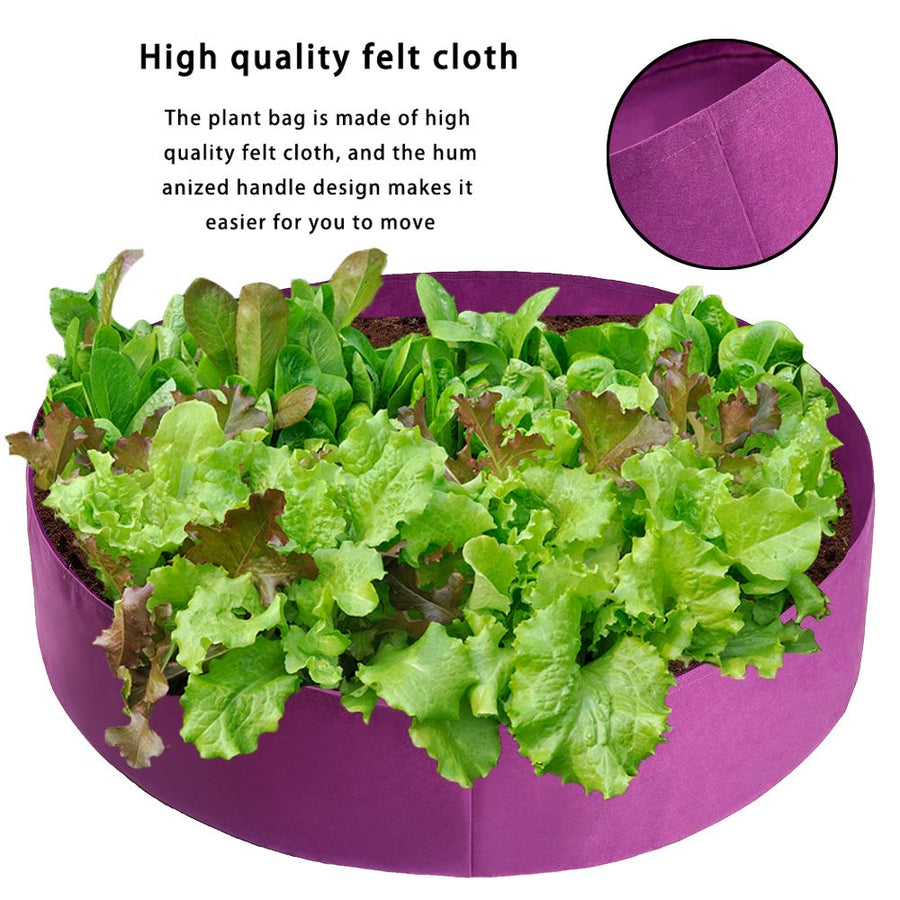 Felt Grow Bag 100 Gallon Breathable Planting Bag for Garden 127x30cm 1mm Thickness Purple