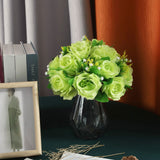Flower Balls Bouquet Silk Cloth Simulation Bouquet Prop for Car Auditorium Hall Decoration Green