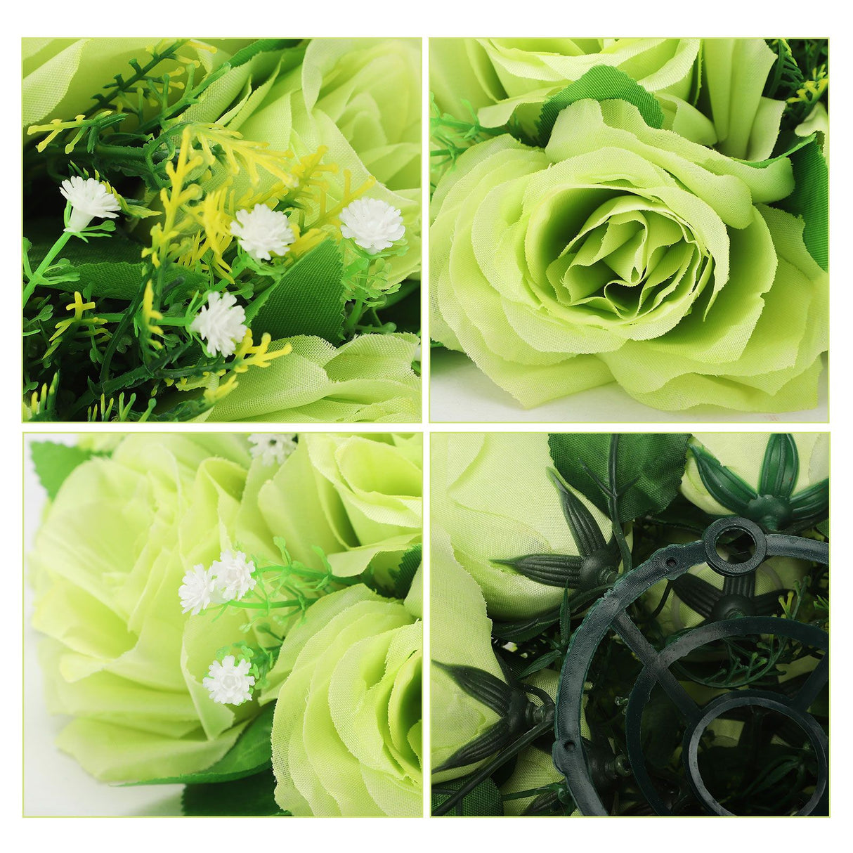 Flower Balls Bouquet Silk Cloth Simulation Bouquet Prop for Car Auditorium Hall Decoration Green