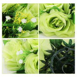 Flower Balls Bouquet Silk Cloth Simulation Bouquet Prop for Car Auditorium Hall Decoration Green