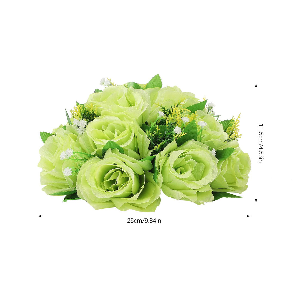 Flower Balls Bouquet Silk Cloth Simulation Bouquet Prop for Car Auditorium Hall Decoration Green