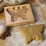 Cookie Embossing Molds Wooden Cookie Molds Biscuit Press Stamp Mold Baking Tools