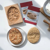 Cookie Embossing Molds Wooden Cookie Molds Biscuit Press Stamp Mold Baking Tools