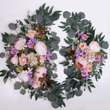 Artificial Wedding Arch Flowers Fake Faux Arch Flowers Decoration - 45-Degree Angle