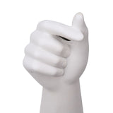 Table Vase White Color 10cm Long Ceramic Vases Decorative - Rear View