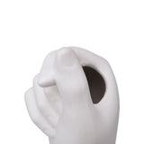 Table Vase White Color 10cm Long Ceramic Vases Decorative - Low Angle
