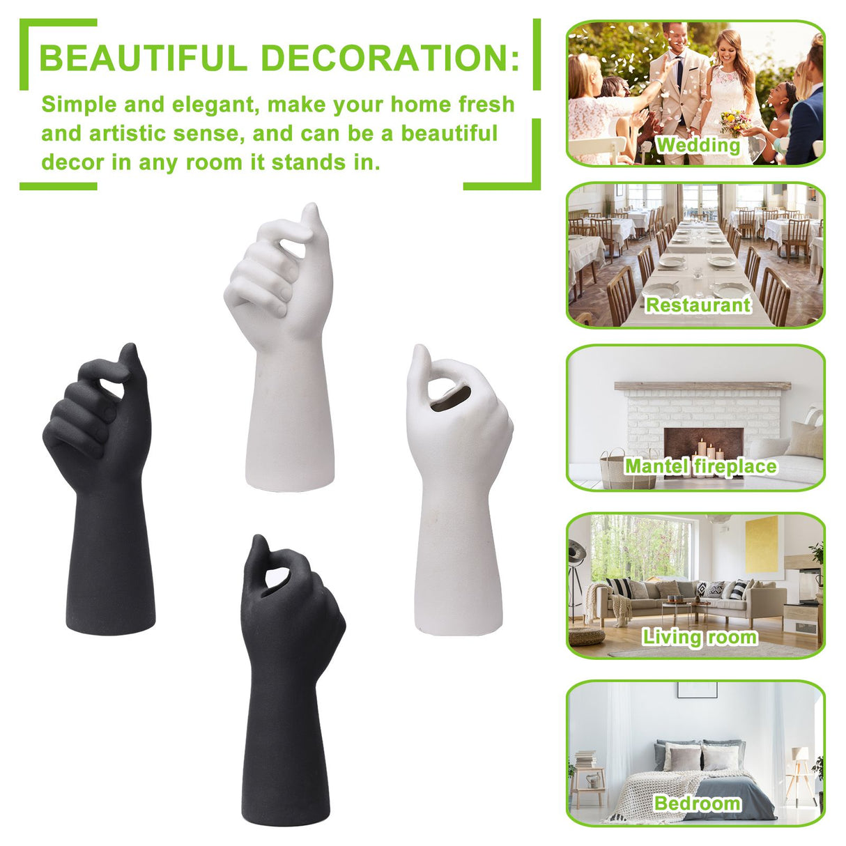Table Vase White Color 10cm Long Ceramic Vases Decorative