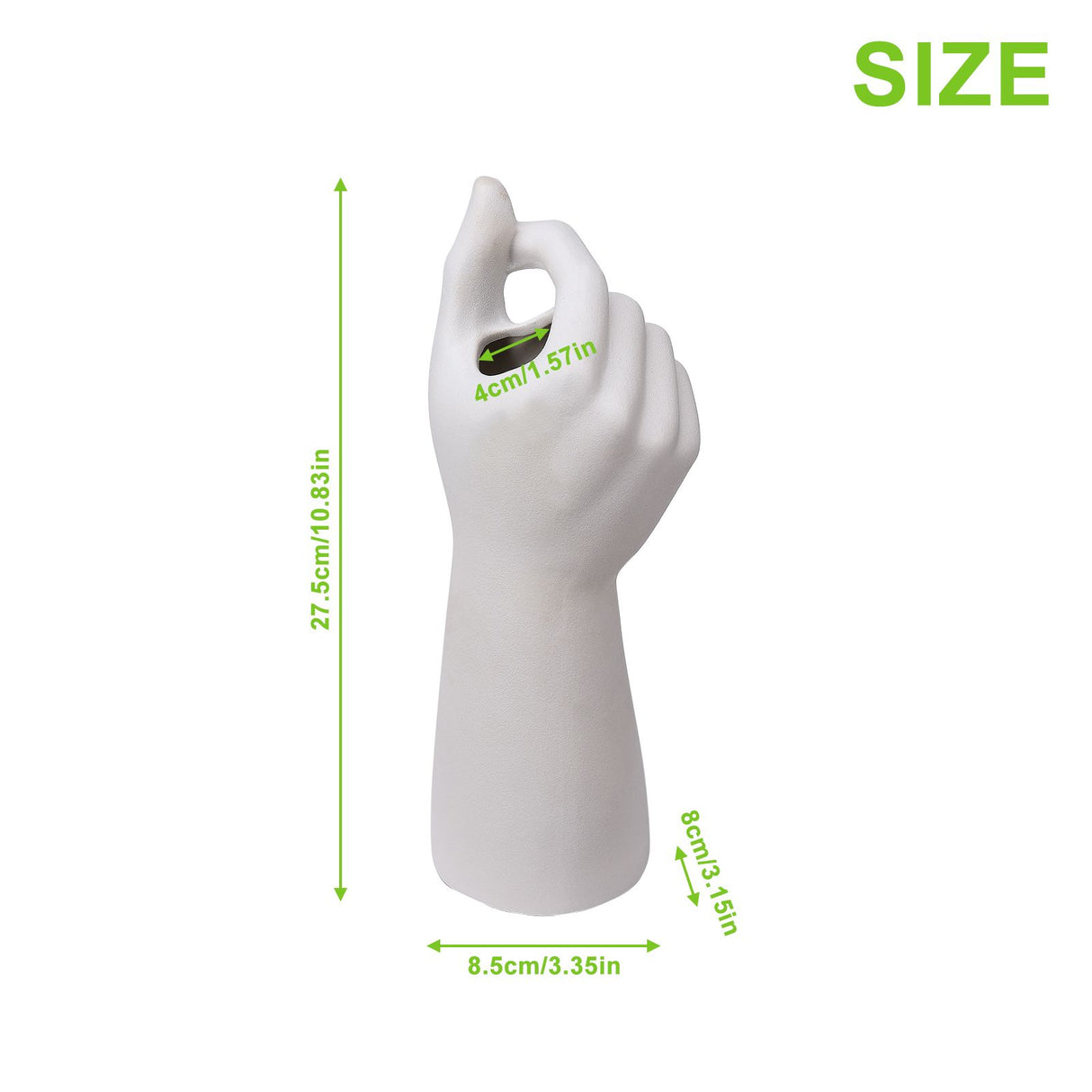 Table Vase White Color 10cm Long Ceramic Vases Decorative