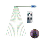 Christmas Tree Decorative Lights String Garden Layout Waterfall Lights Party Camping Atmosphere Lights LED Water Lights