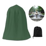 Garden Fountain Statue Protective Cover Silver Coated Oxford Cloth Waterproof Windproof Fountain Protector