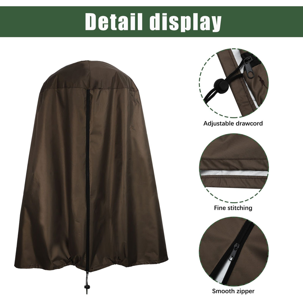 Garden Fountain Statue Protective Cover Silver Coated Oxford Cloth Waterproof Windproof Fountain Protector