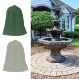 Garden Fountain Statue Protective Cover Silver Coated Oxford Cloth Waterproof Windproof Fountain Protector - Close-Up Angle