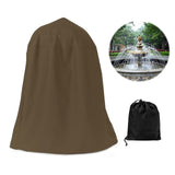 Garden Fountain Statue Protective Cover Silver Coated Oxford Cloth Waterproof Windproof Fountain Protector