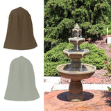 Garden Fountain Statue Protective Cover Silver Coated Oxford Cloth Waterproof Windproof Fountain Protector