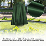 Garden Fountain Statue Protective Cover Silver Coated Oxford Cloth Waterproof Windproof Fountain Protector
