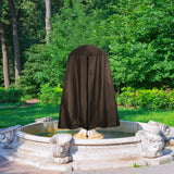 Garden Fountain Statue Protective Cover Silver Coated Oxford Cloth Waterproof Windproof Fountain Protector