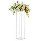 Wedding Acrylic Road Lead Flower Stand Cylinder Vase Flower Arrangement Wedding Decoration