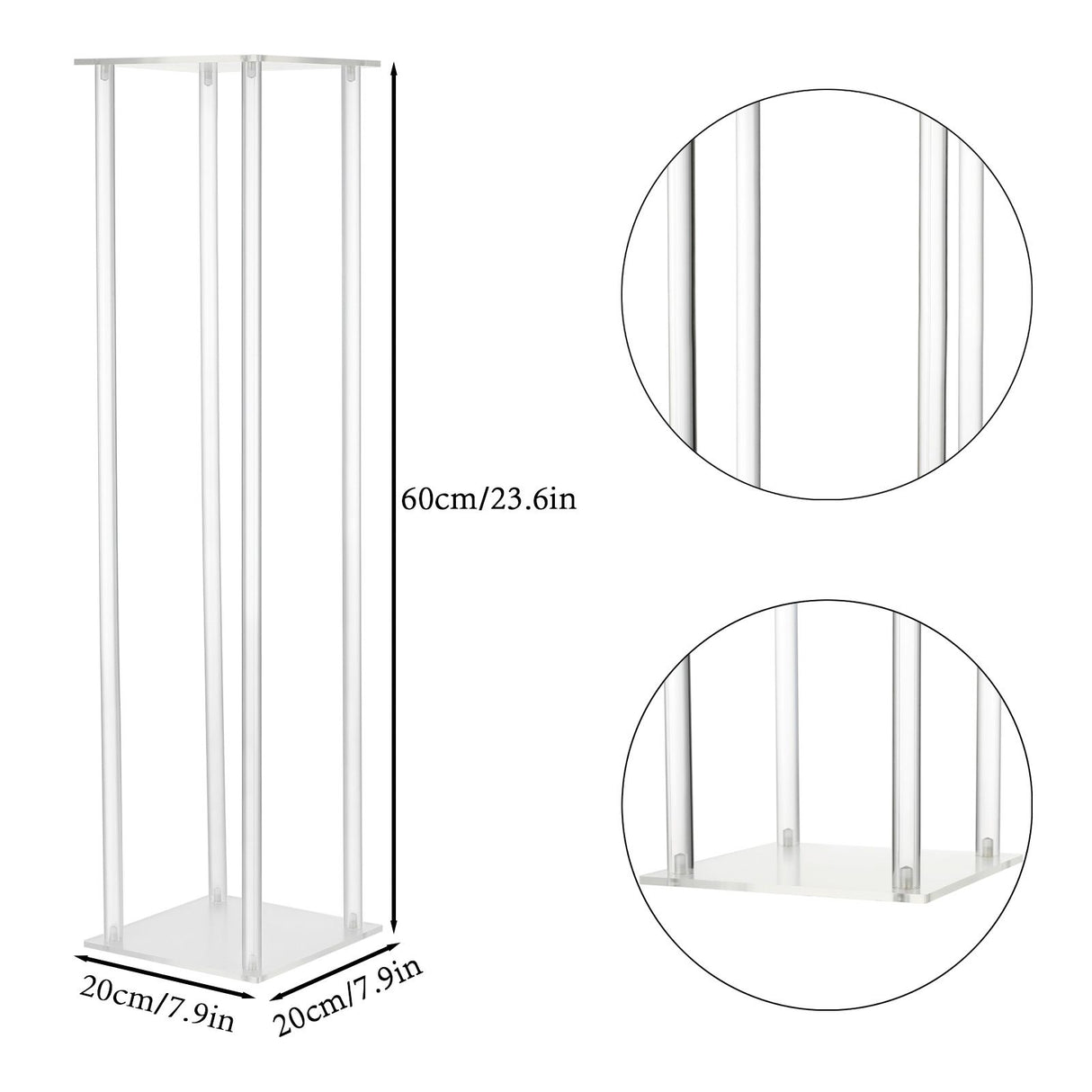 Wedding Acrylic Road Lead Flower Stand Cylinder Vase Flower Arrangement Wedding Decoration