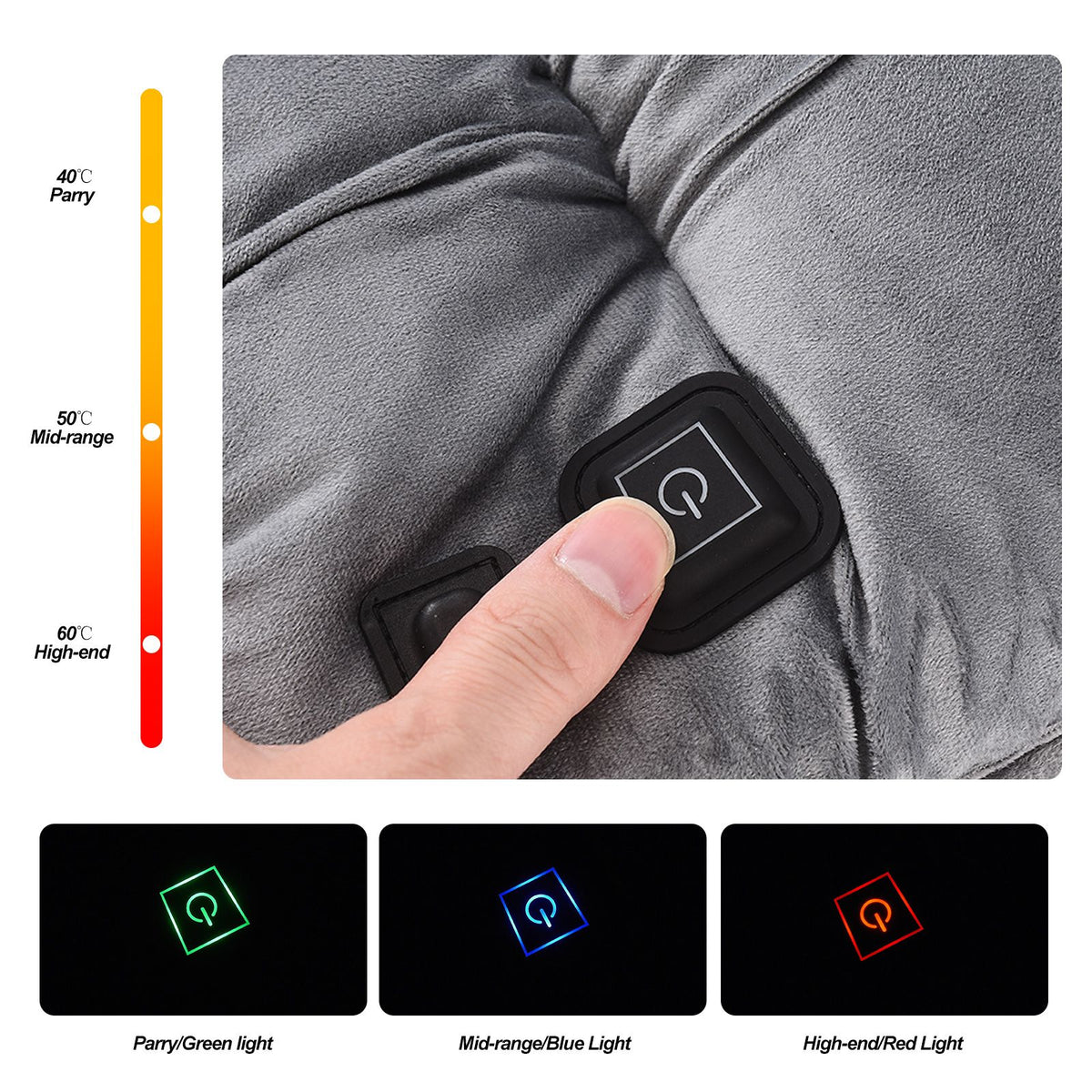 Graphene Heated Seat Cushion Office USB Heated Seat Cushion Car Seat Cushion