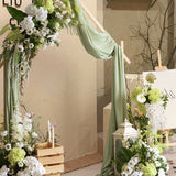 Arch Drapery Tulle Curtains Outdoor Wedding Arch Background Party Photography Veil