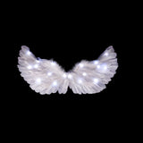 Glowing Angel Wings with LED String Lights Halloween Party Cosplay Costume Accessories Props