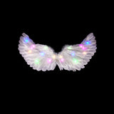 Glowing Angel Wings with LED String Lights Halloween Party Cosplay Costume Accessories Props