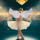 Glowing Angel Wings with LED String Lights Halloween Party Cosplay Costume Accessories Props - Close-Up Angle