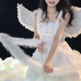 Glowing Angel Wings with LED String Lights Halloween Party Cosplay Costume Accessories Props