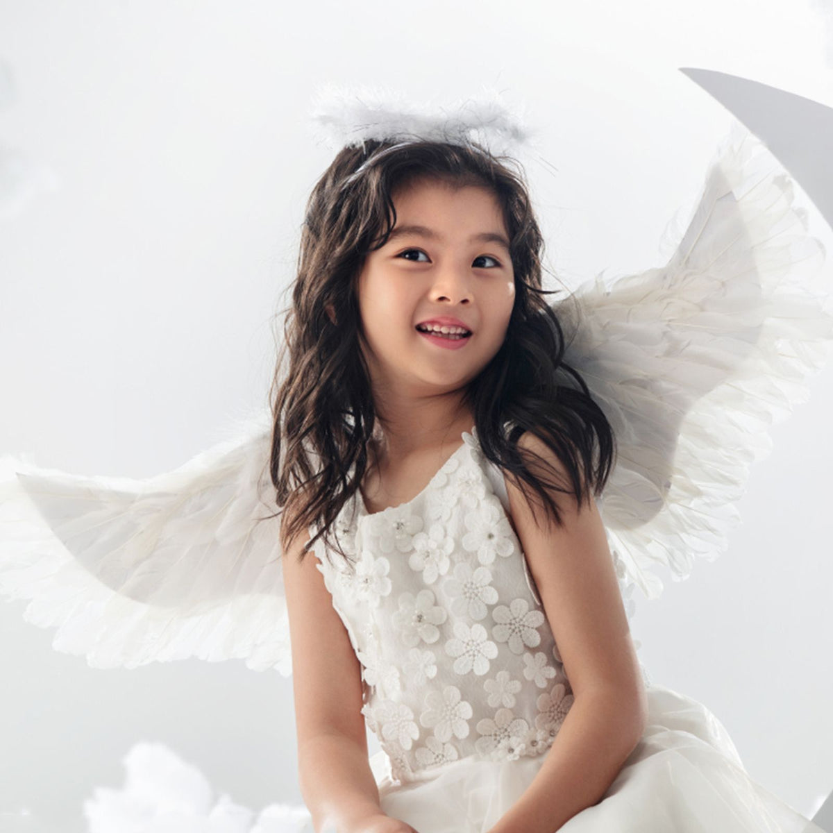 Glowing Angel Wings with LED String Lights Halloween Party Cosplay Costume Accessories Props