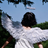 Glowing Angel Wings with LED String Lights Halloween Party Cosplay Costume Accessories Props