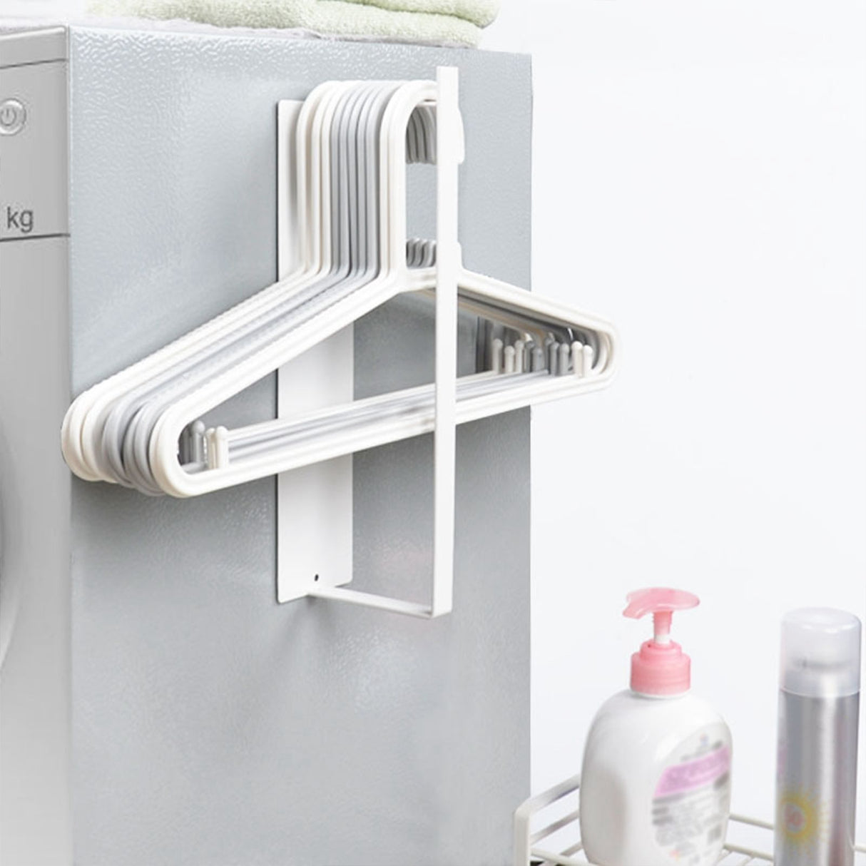 Washing Machine Side Hanger Non Punching Magnetic Hanger Storage Rack