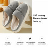 Constant Temperature 50 Degrees USB Heated Slippers - 45-Degree Angle