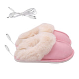 Women Heated Slipper USB Constant Temperature 50 Degrees Electric Foot Warmer Shoes for Winter Cold Weather