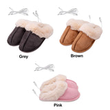 Women Heated Slipper USB Constant Temperature 50 Degrees Electric Foot Warmer Shoes for Winter Cold Weather