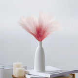 8Pcs Artificial Pampas Grass Versatile Decorative Gradient Blue Modern Vase Filler Faux Pampas Grass For Home Office Parties - Top-Down View