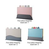 4 Pcs Creative Complementary Food Special Wheat Straw Cutting Board PP Plastic Cutting Board Cutting Board