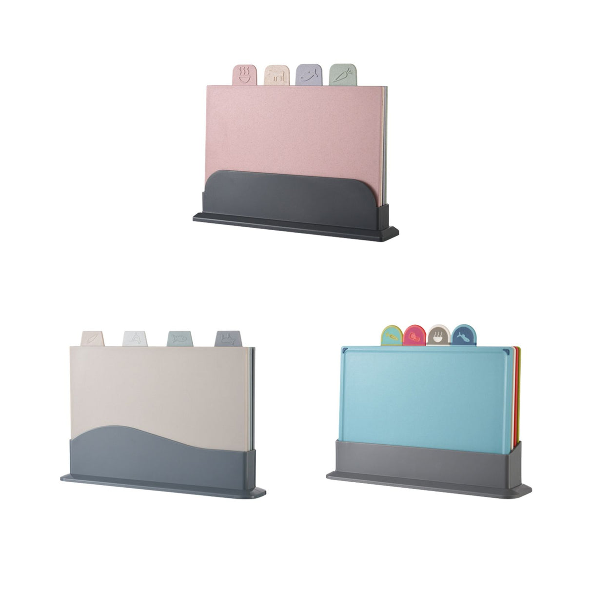 4 Pcs Creative Complementary Food Special Wheat Straw Cutting Board PP Plastic Cutting Board Cutting Board