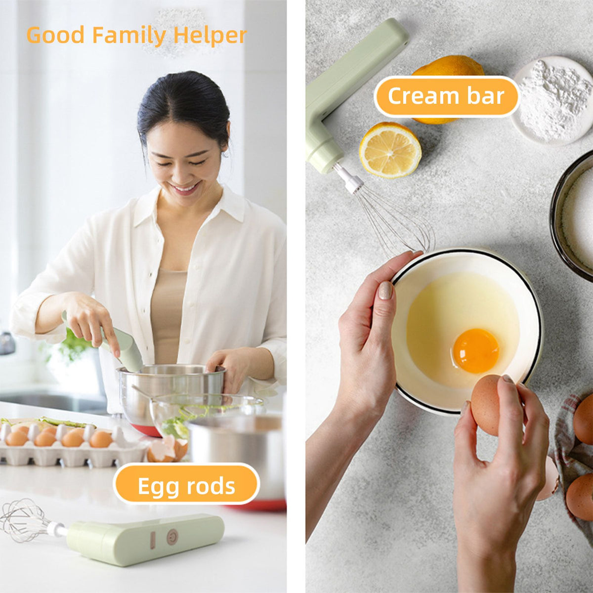 6 In1 Garlic Beater Wireless Garlic Masher Multifunctional Mini Handheld Small Whisk Garlic Masher Home Electric Garlic Masher