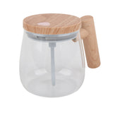 Automatic Stirring Coffee Mug with Transparent Lid Beige White 350ml 400mAh IPX6 Type C Touch Switch Electric Mixing Cup for Coffee Milk - Extra Image