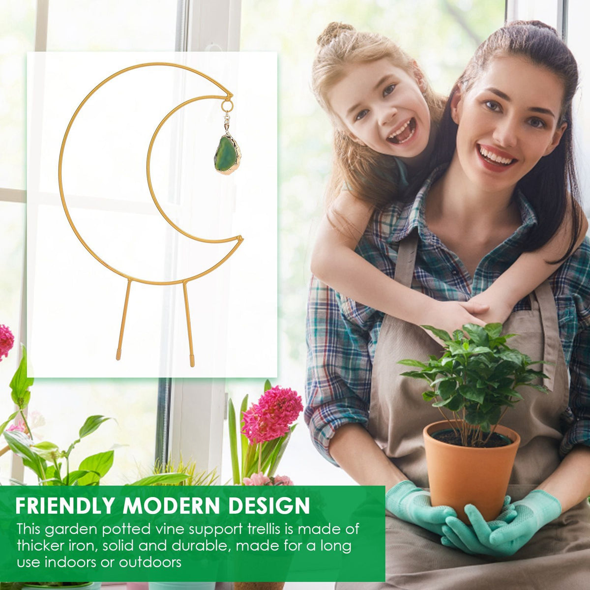 Plant Climbing Frame Climbing Vine Iron Flower Frame Moon Bracket Plant Trellis