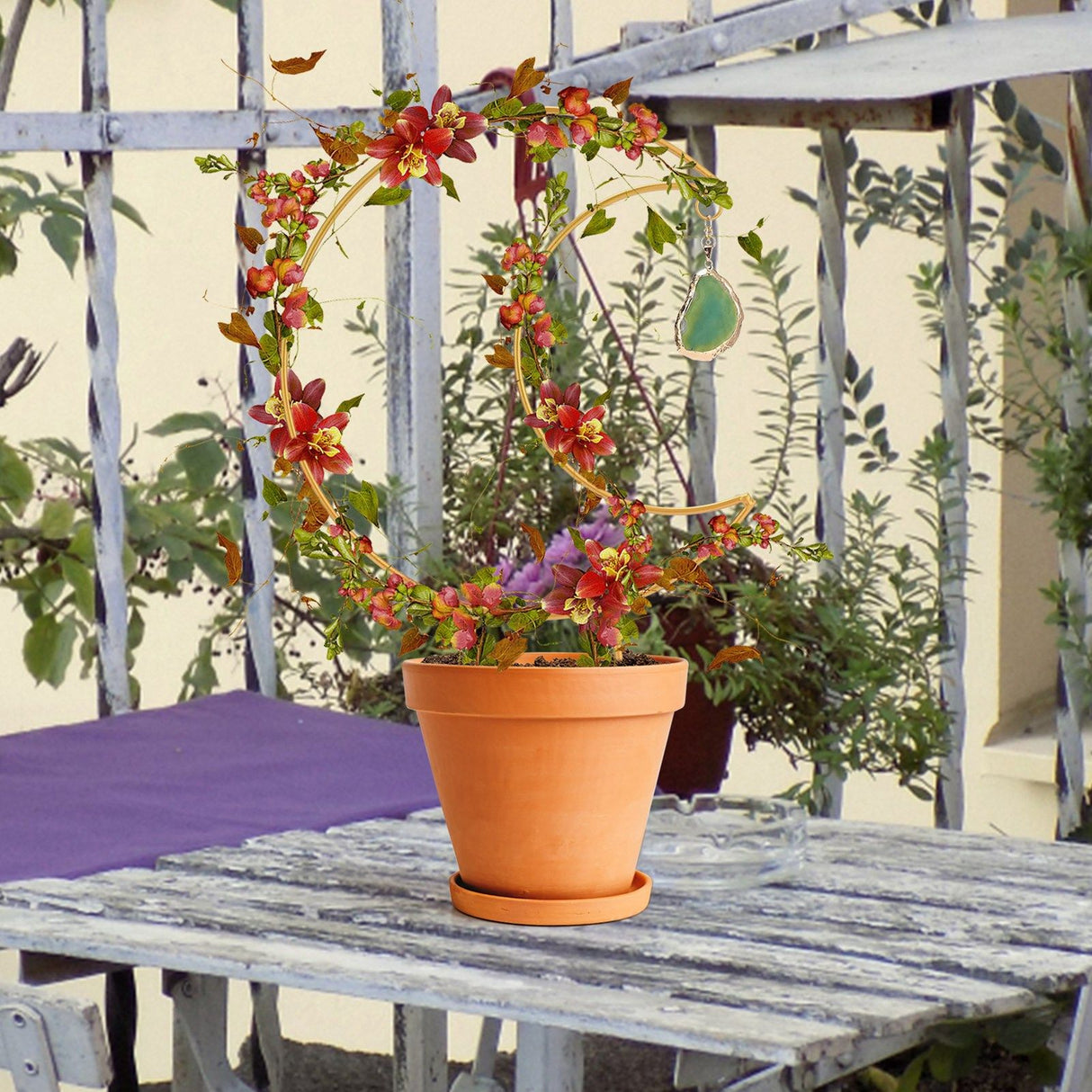Plant Climbing Frame Climbing Vine Iron Flower Frame Moon Bracket Plant Trellis