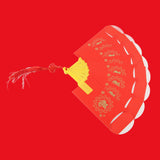 2023 Rabbit Year Spring Festival Creative Fan Shaped Folding Red Envelope New Year Fan Red Envelope