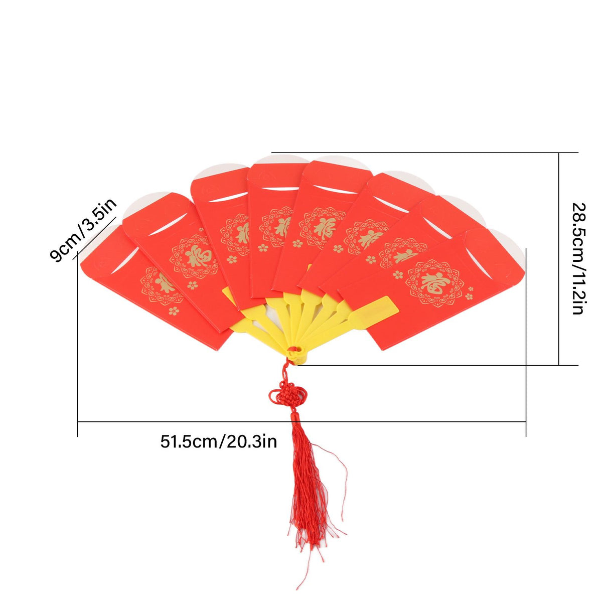 2023 Rabbit Year Spring Festival Creative Fan Shaped Folding Red Envelope New Year Fan Red Envelope